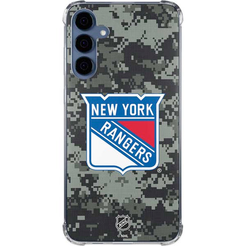 NHL New York Rangers Camo Galaxy A35 5G Clear Case